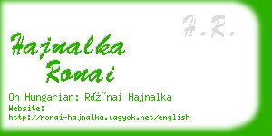 hajnalka ronai business card